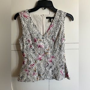 WHBM Sleeveless Peplum Tank Top